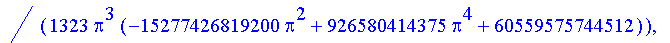 sol := {a6 = 275/441*x1*(-7078235996160*Pi^2+35184372088832+355973160375*Pi^4)/Pi/(-94681630310400*Pi^2+457396837154816+4897639333125*Pi^4), b3 = -125/14*x1*(26473726125*Pi^4-516731765760*Pi^2+25211458...