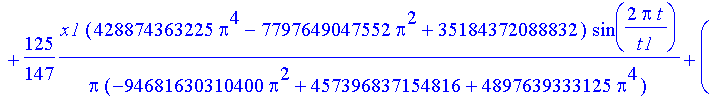 100/441*(10292984717400*Pi^6*x1-168385832681472*Pi^4*x1+659706976665600*Pi^2*x1-269652590936064*Pi^2*g*t1^2+1069824813826048*g*t1^2+16344878509575*Pi^4*g*t1^2)/Pi^3/(-15277426819200*Pi^2+926580414375*P...