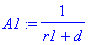 A1 := 1/(r1+d)