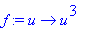 f := u -> u^3