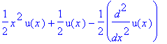 1/2*x^2*u(x)+1/2*u(x)-1/2*diff(u(x),`$`(x,2))