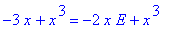 -3*x+x^3 = -2*x*E+x^3