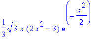1/3*3^(1/2)*x*(2*x^2-3)*exp(-1/2*x^2)