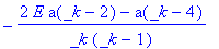 -(2*E*a(_k-2)-a(_k-4))/_k/(_k-1)