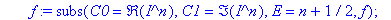 psi := proc (n, x) local sgls, sols, f, u, N; sgls := -f(x)-2*diff(f(x),x)*x+diff(f(x),`$`(x,2))+2*f(x)*E = 0; sols := powseries[powsolve](sgls); f := convert(powseries[tpsform](sols,x,n+1),polynom); f...