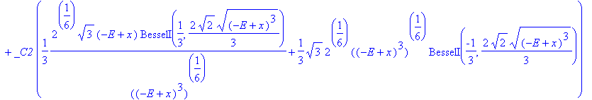 _C1*(-1/3*2^(1/6)/((-E+x)^3)^(1/6)*(-E+x)*BesselI(1/3,2/3*2^(1/2)*((-E+x)^3)^(1/2))+1/3*2^(1/6)*((-E+x)^3)^(1/6)*BesselI(-1/3,2/3*2^(1/2)*((-E+x)^3)^(1/2)))+_C2*(1/3*2^(1/6)*3^(1/2)/((-E+x)^3)^(1/6)*(-...