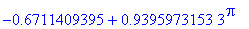 -.6711409395+.9395973153*3^Pi